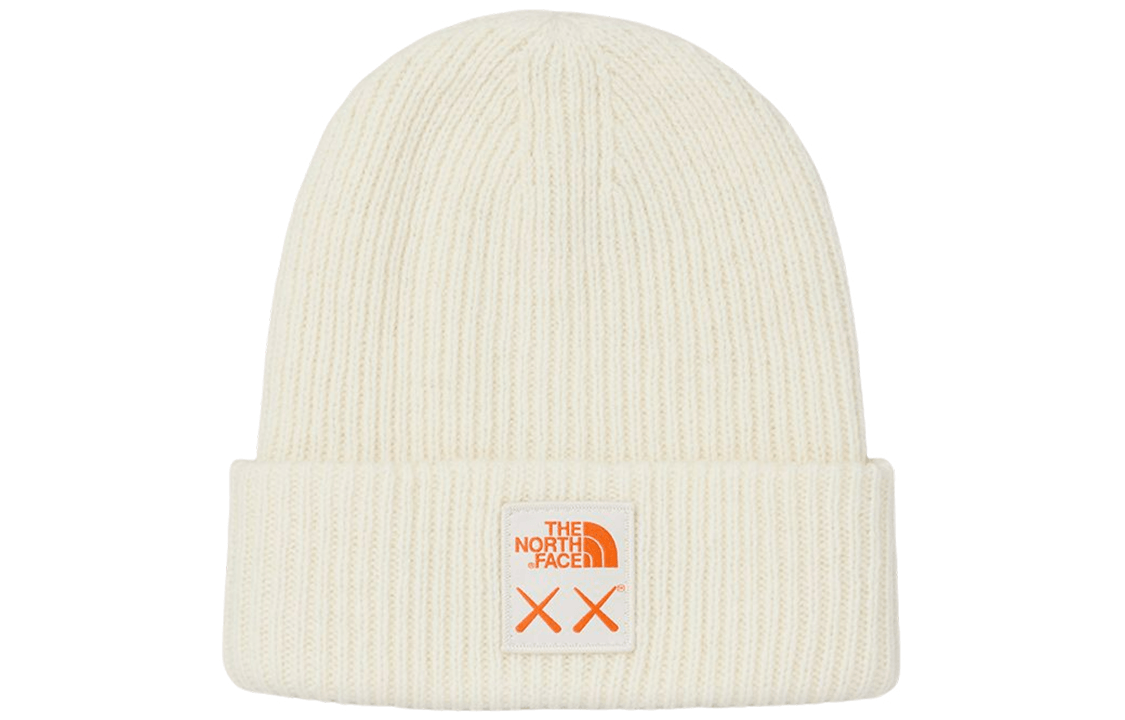 北面/THE NORTH FACE The North Face Logo Knit Beanie White