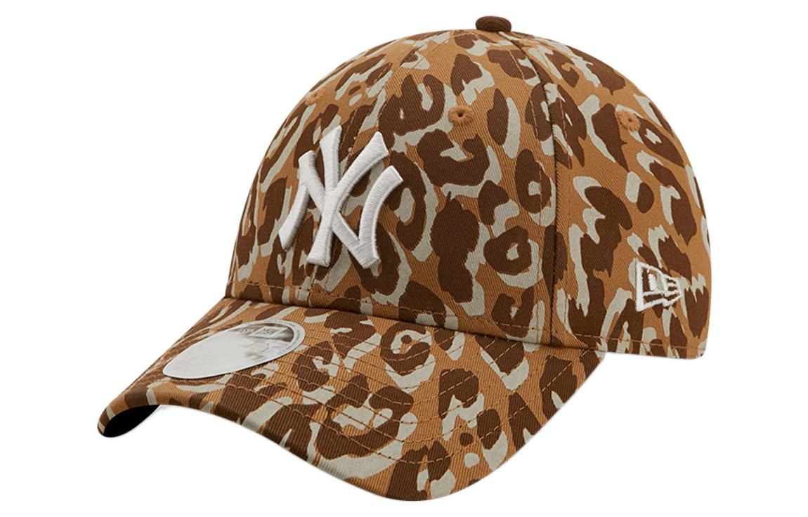 New Era Leopard Embroidered Cap Brown