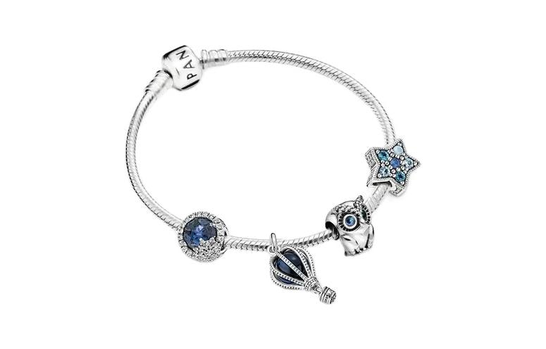 Pandora/潘多拉 Pandora 925 Silver Deep Blue Bracelet