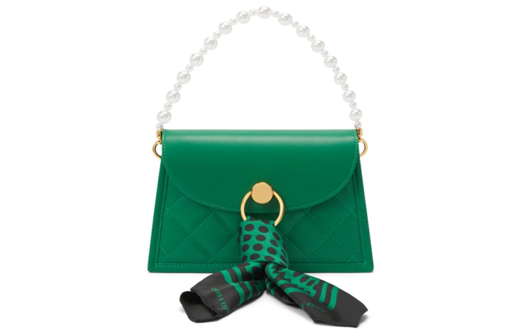 CHARLES&KEITH Charles & Keith Scarf Detail Small Bag Green