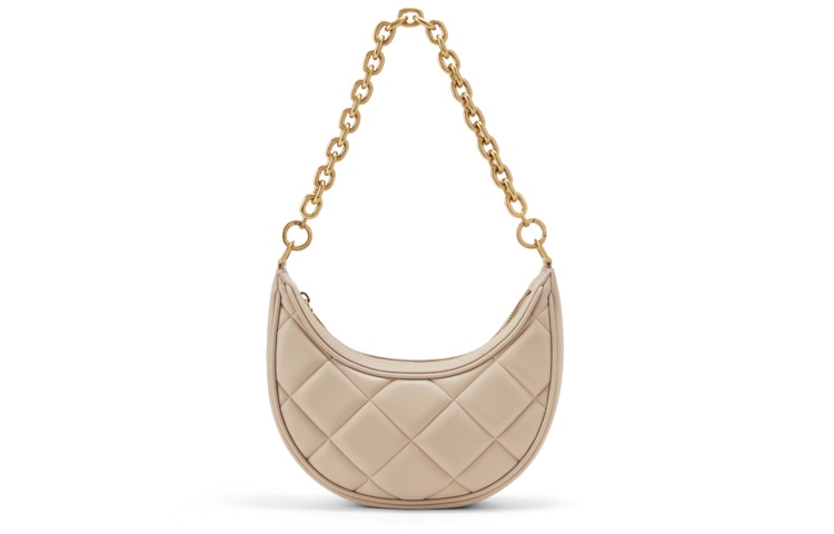 CHARLES&KEITH Charles & Keith Quilted Chain Shoulder Bag Beige