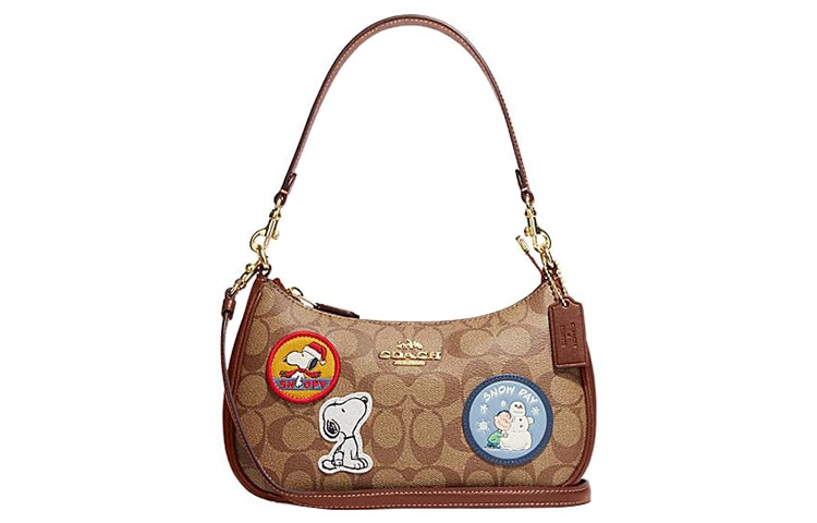 COACH/蔻驰 COACH x Peanuts Teri 25 Brown Rust