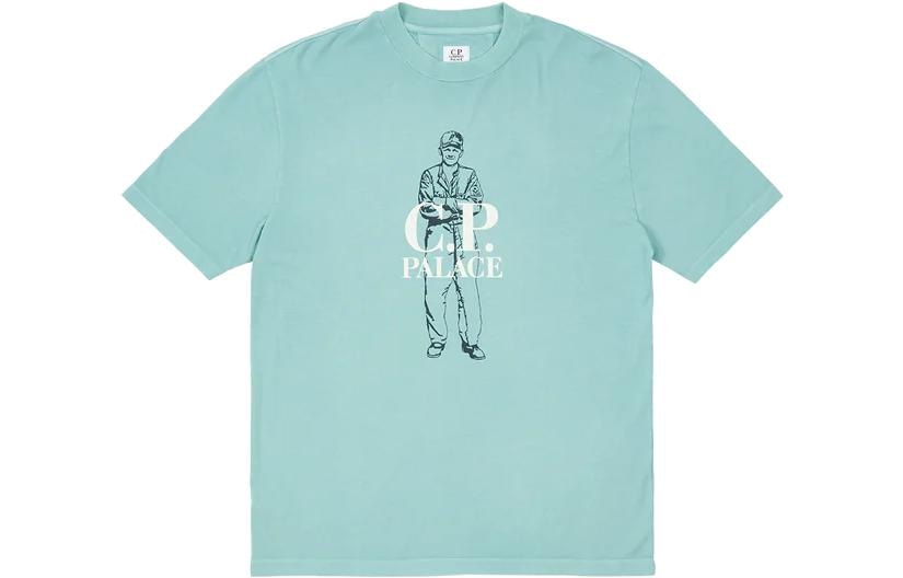 PALACE x C.P.Company FW22 Logo T-Sirt Blue T