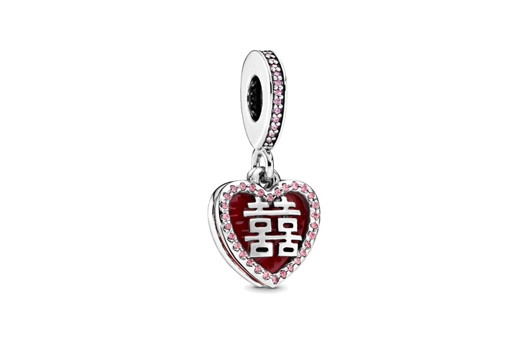 Pandora/潘多拉 Pandora Moments Double Happiness Charm Red