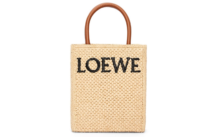 LOEWE A5 Tote Bag Natural Black