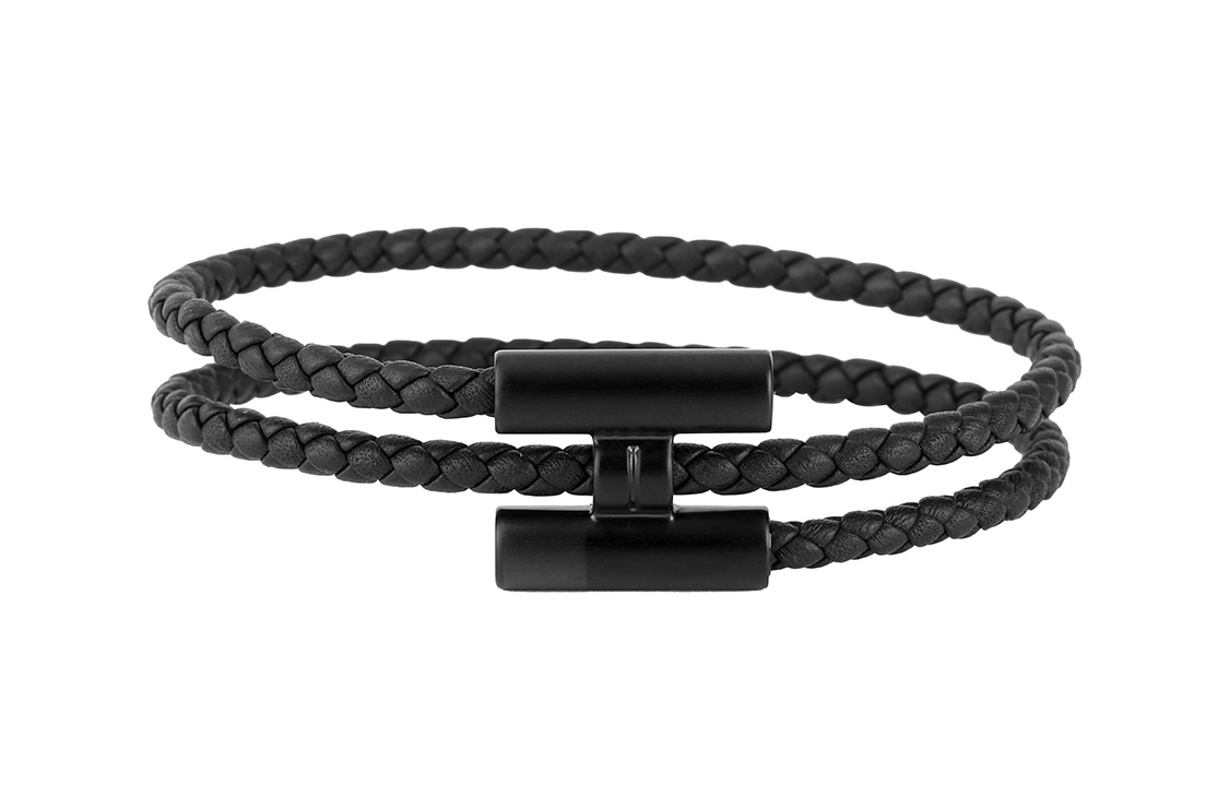 HERMES/爱马仕 Hermes Tournis Tressé Bracelet Black