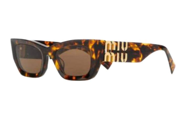 Miu Miu Logo Acetate Sunglasses Brown
