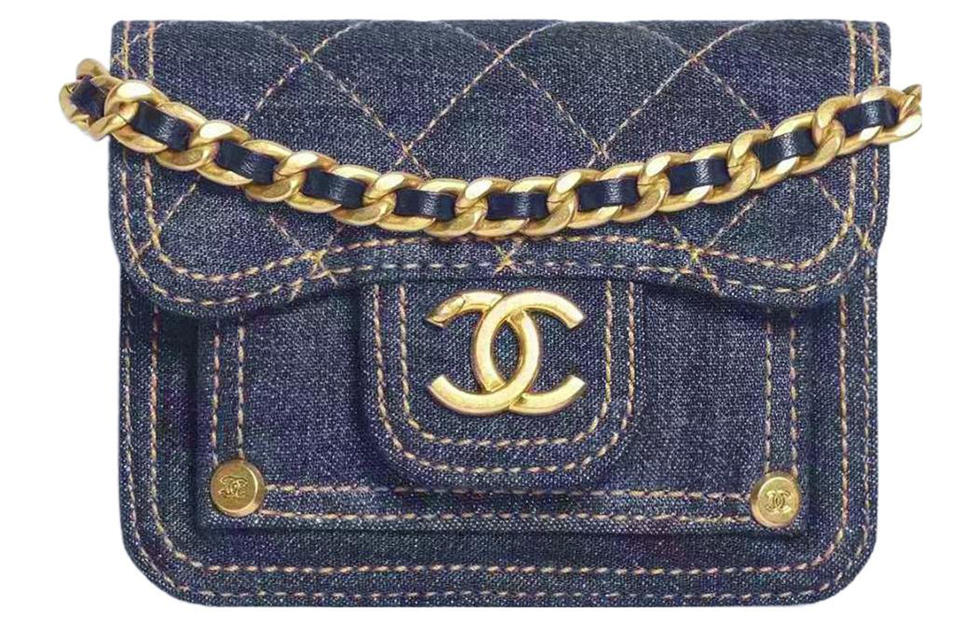CHANEL Double You Denim Mini Bag