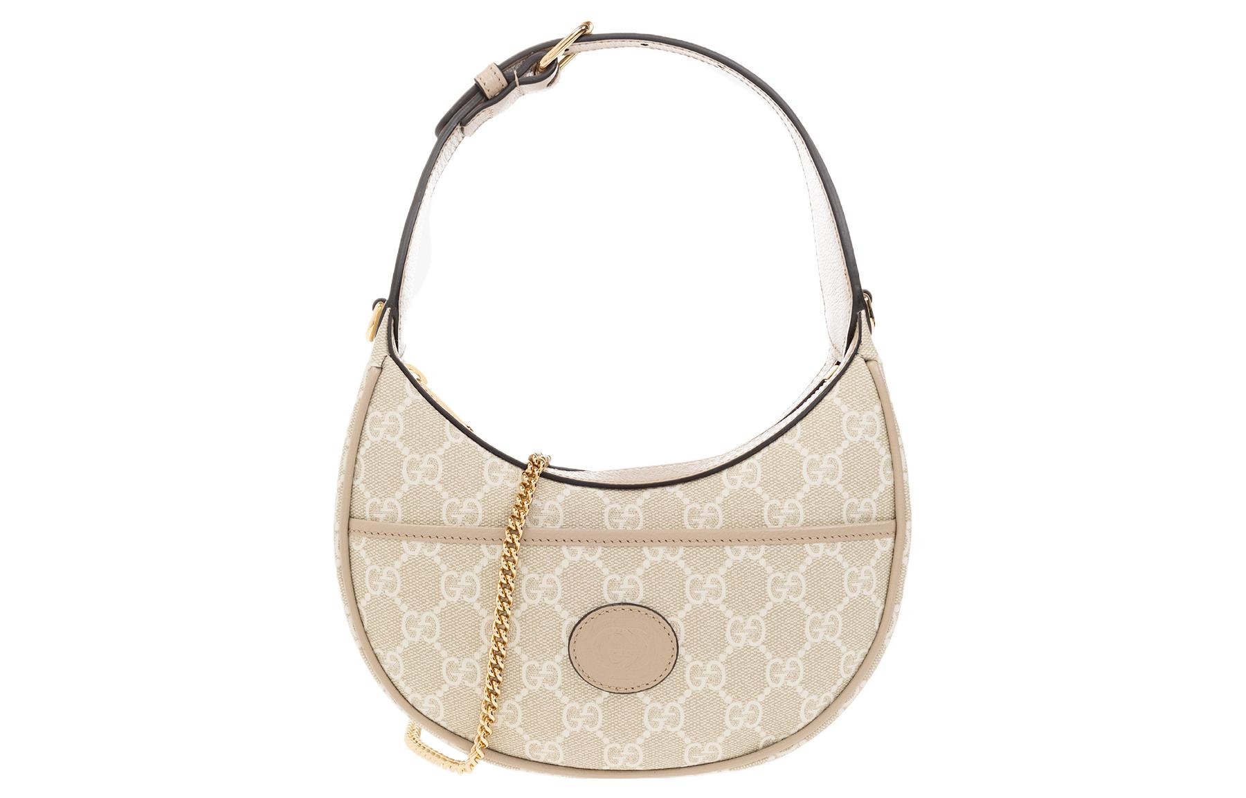 GUCCI/古驰 Gucci Mini Hobo Bag Beige/White