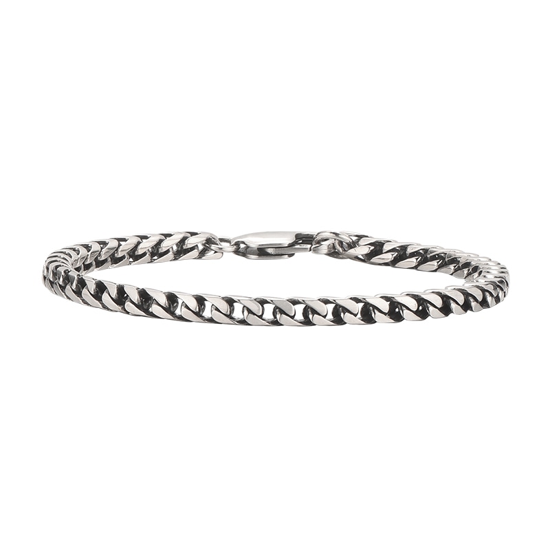 IDEAGEMER 925 Silver Dragon Bone Bracelet