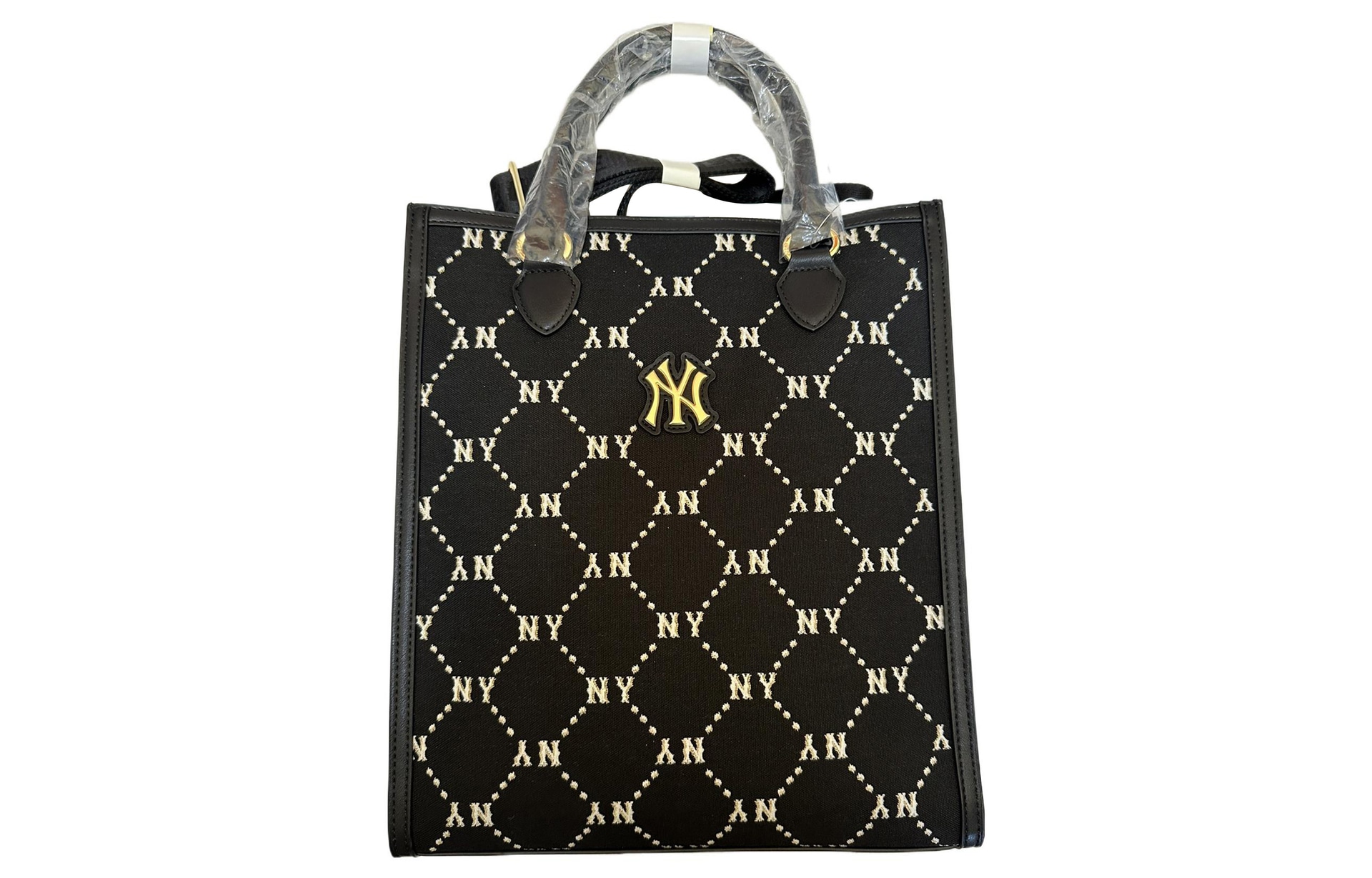 MLB Metal Logo PVC Tote Bag Medium Black 2023 AW