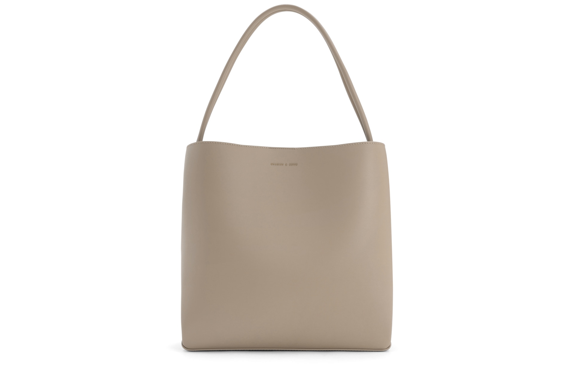 CHARLES&KEITH Charles & Keith Tote Bag Taupe/Cream