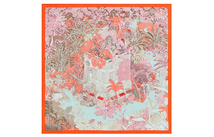 HERMES/爱马仕 Hermes Faubourg Tropical Scarf