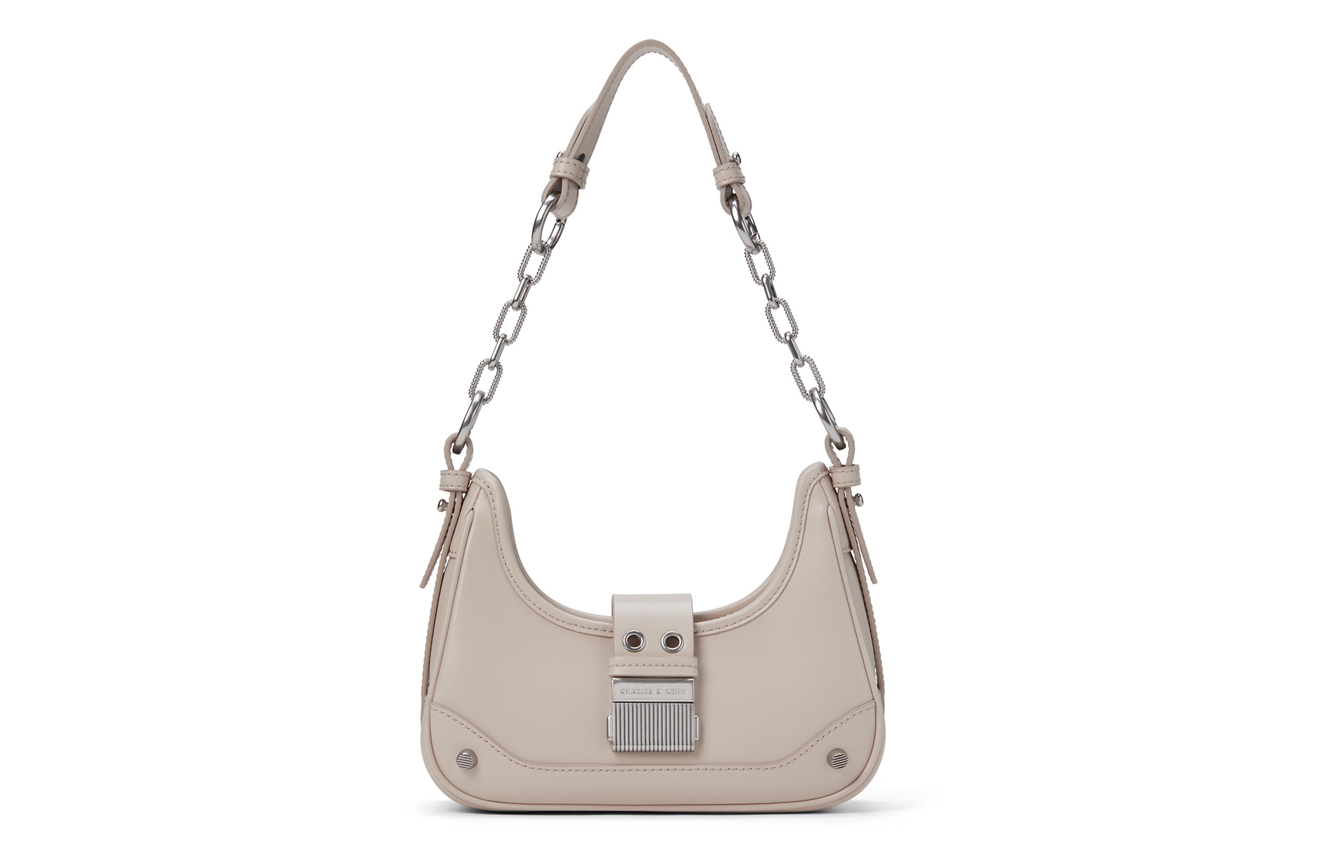CHARLES&KEITH Charles & Keith Canvas Chain Shoulder Bag