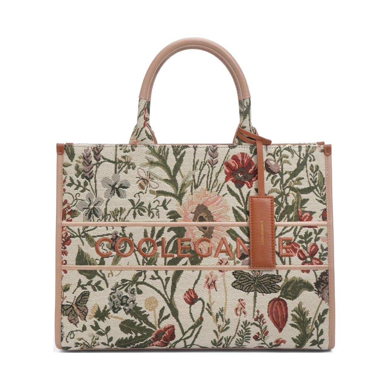 百丽 BELLE BELLE Floral Embroidered Tote