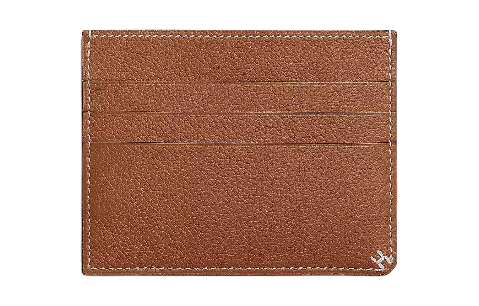 HERMES/爱马仕 Hermes H Sellier Card Holder Gold