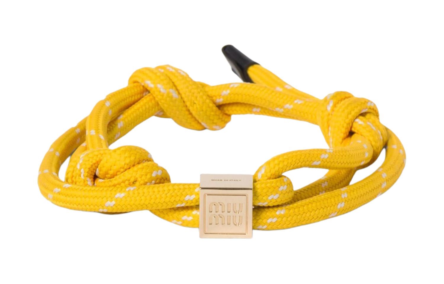 Miu Miu Nylon Bracelet Yellow