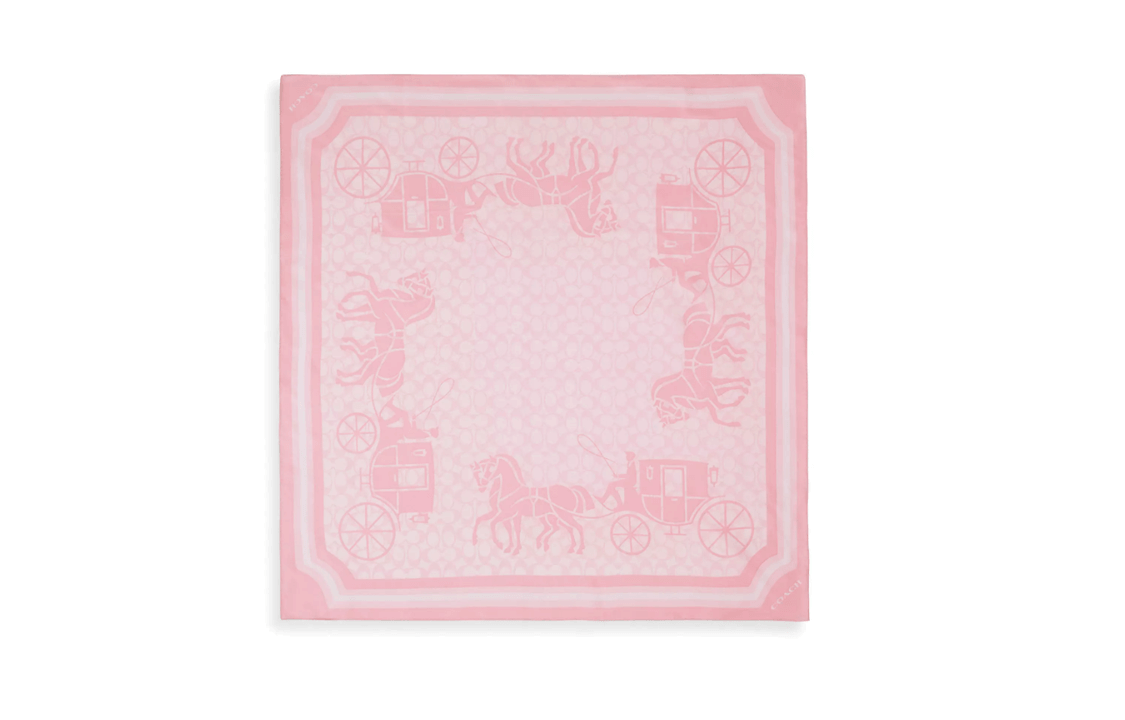 COACH/蔻驰 COACH Silk Scarf Pink