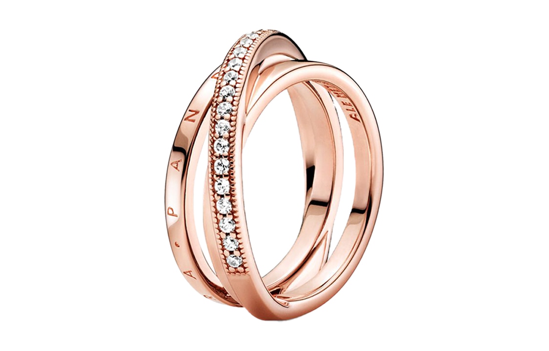 Pandora/潘多拉 Pandora Pavé Ring Rose Gold