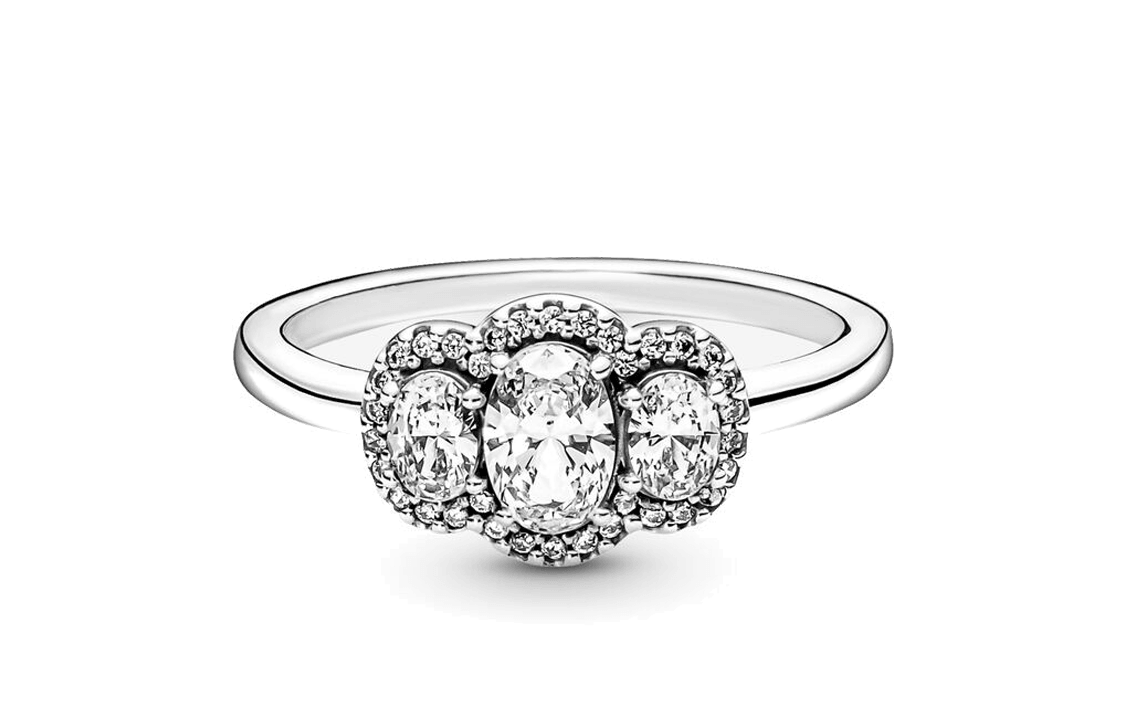 Pandora/潘多拉 Pandora Three Stone Vintage Ring