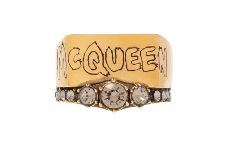 Alexander McQueen Graffiti Pave Ring