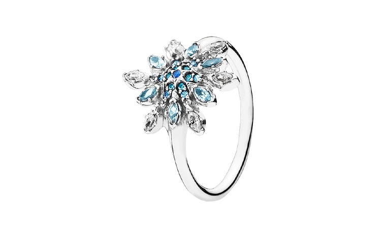 Pandora/潘多拉 Pandora Crystal Snowflake Ring Silver