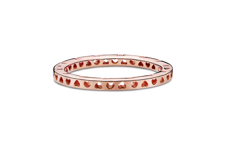 Pandora/潘多拉 Pandora Signature Heart Ring Rose Gold