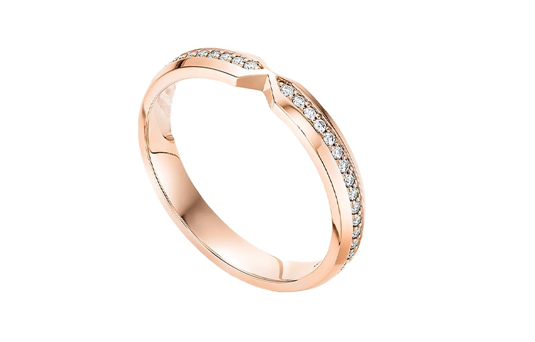 TIFFANY & CO./蒂芙尼 Tiffany & Co. Diamond Nesting Narrow Band Ring Rose Gold