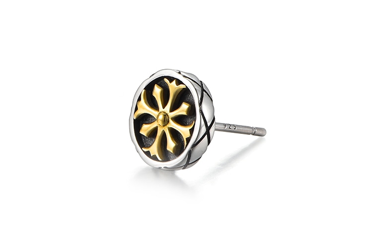 IDEAGEMER 925 Silver Cross Earrings