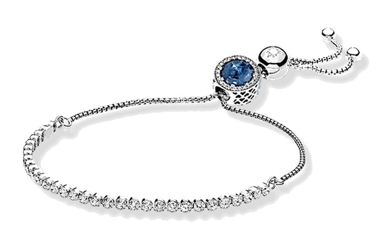 Pandora/潘多拉 Pandora Sparkling Heart Bracelet Glacier Blue