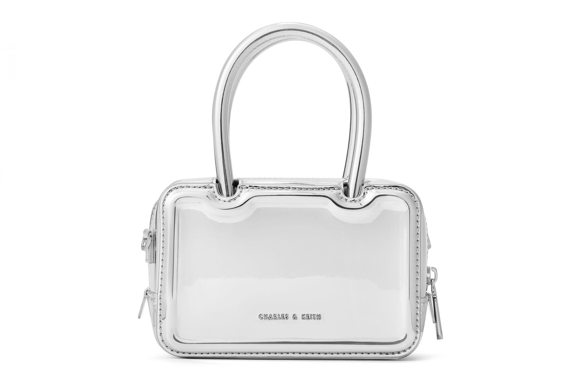CHARLES&KEITH CHARLESKEITH ck PU ChocolateOatPinkSilver