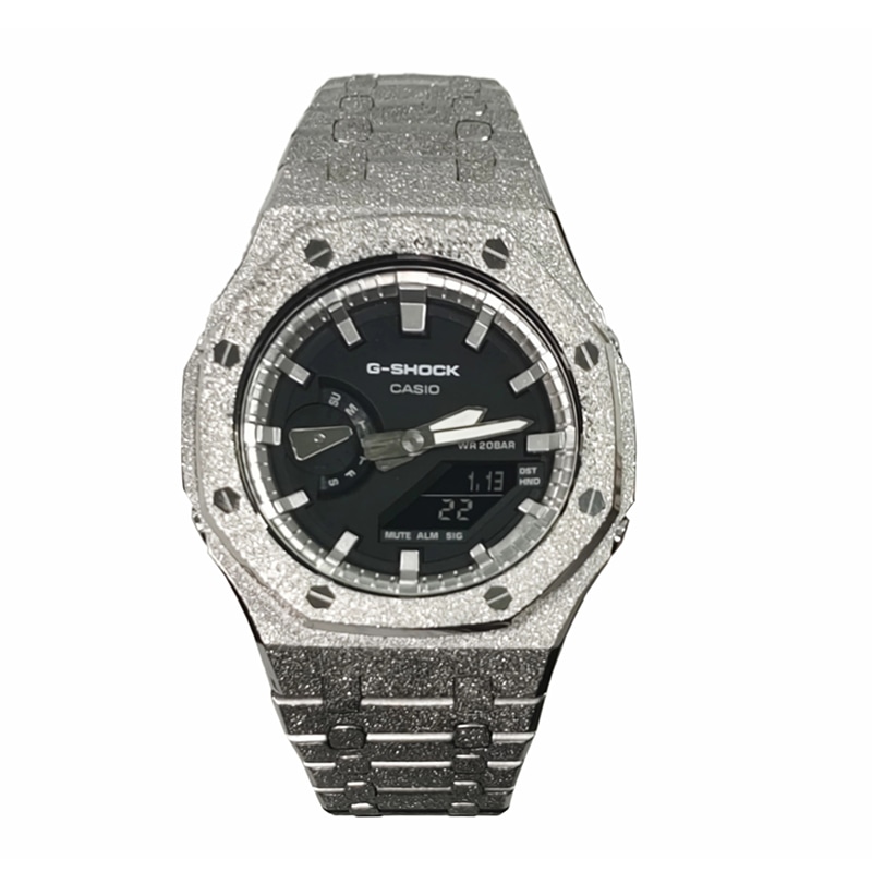 CASIO/卡西欧 Casio GA-2100-1A1 Silver Steel