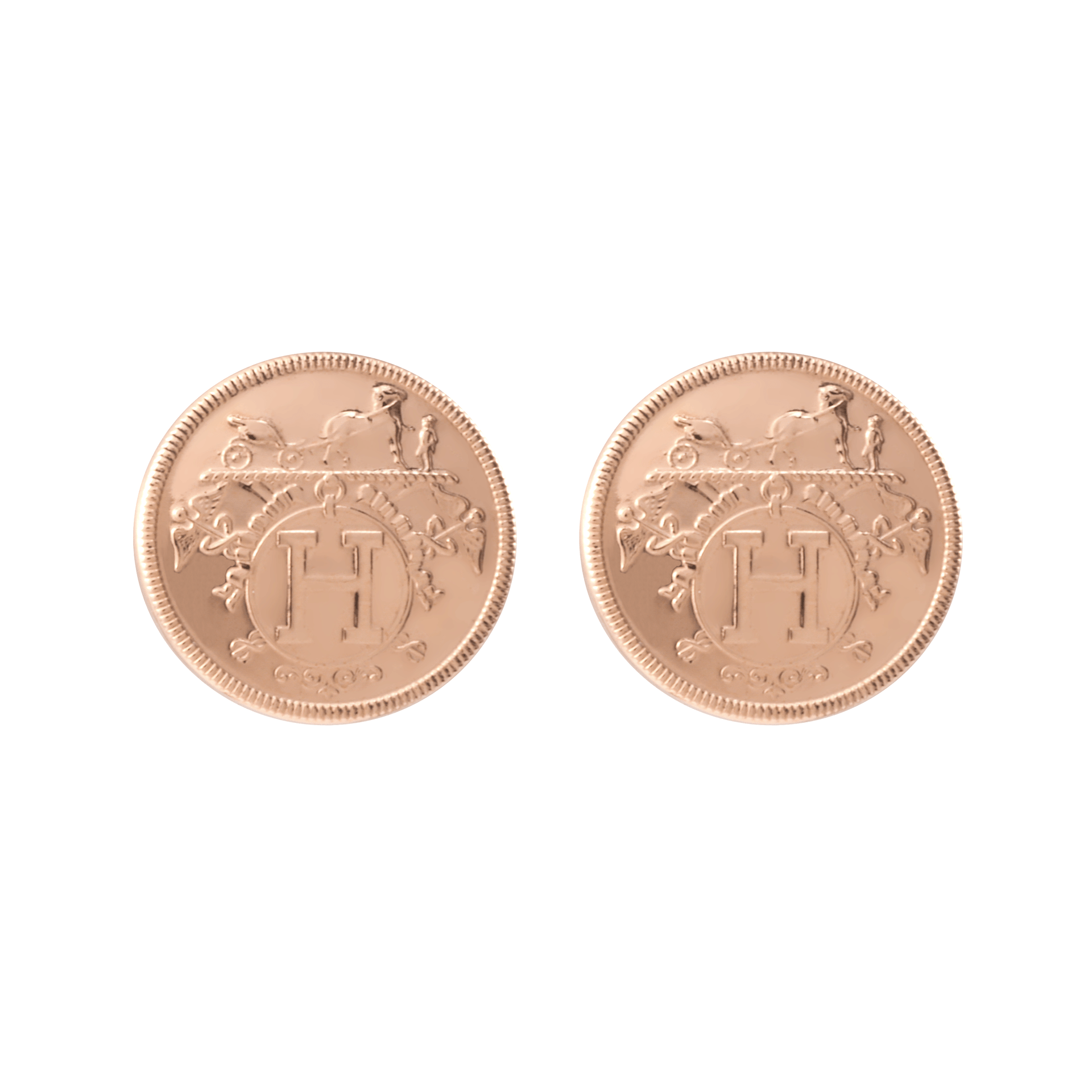 HERMES/爱马仕 Hermes 18k Gold Earrings Rose Gold