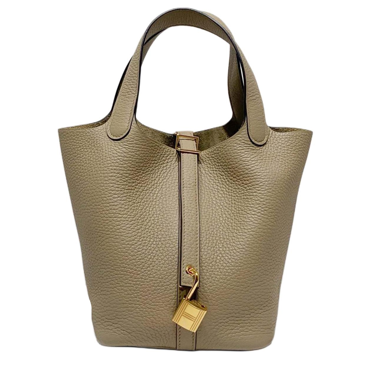 HERMES/爱马仕 HERMES Picotin Lock 18 Taurillon Clemence 8Q BEIGE MARFA