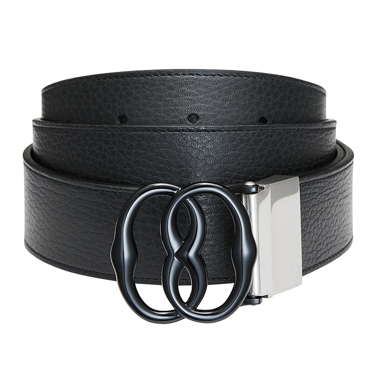 BALLY巴利 Bally Logo Leather Belt Black