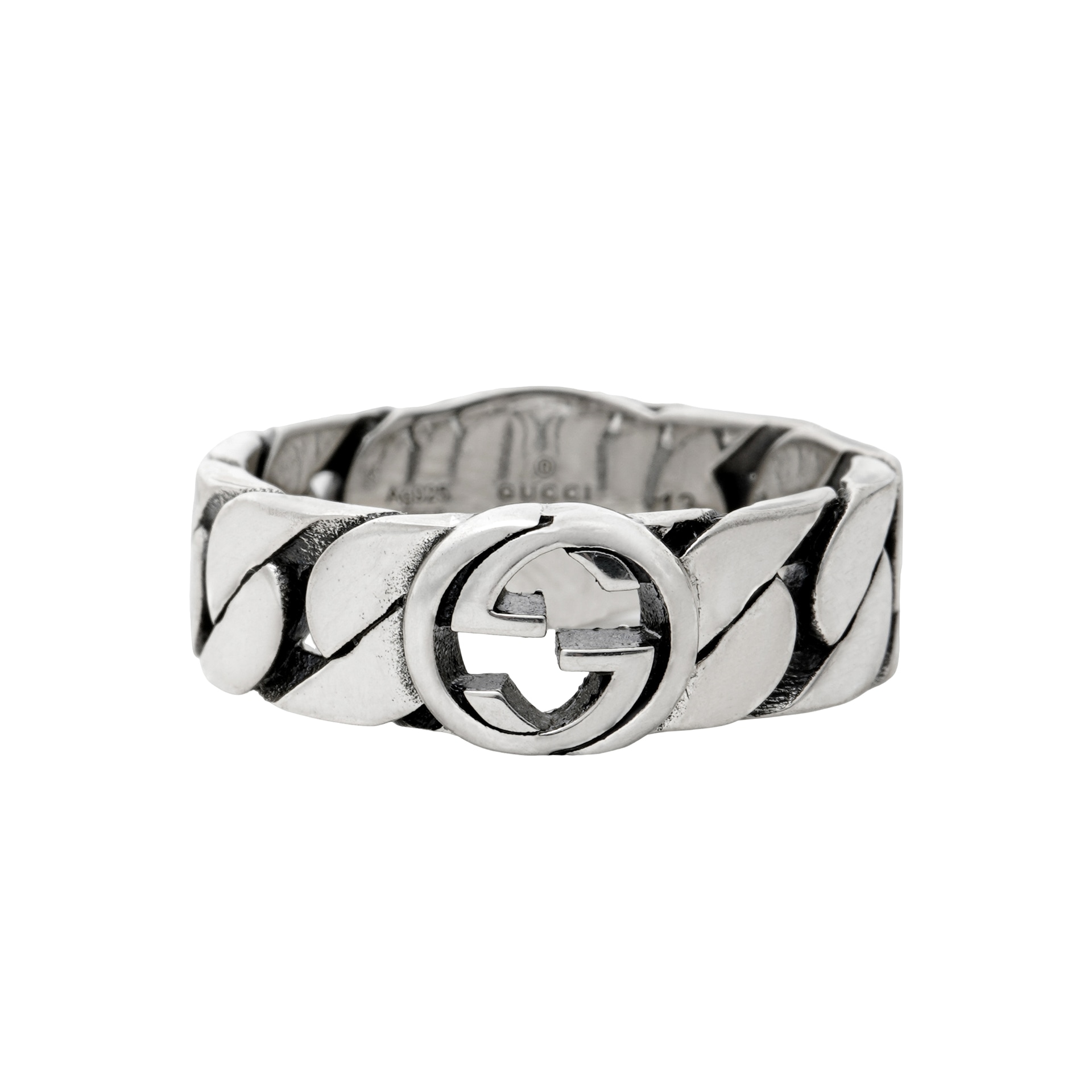 GUCCI/古驰 Gucci Interlocking G Wide Ring