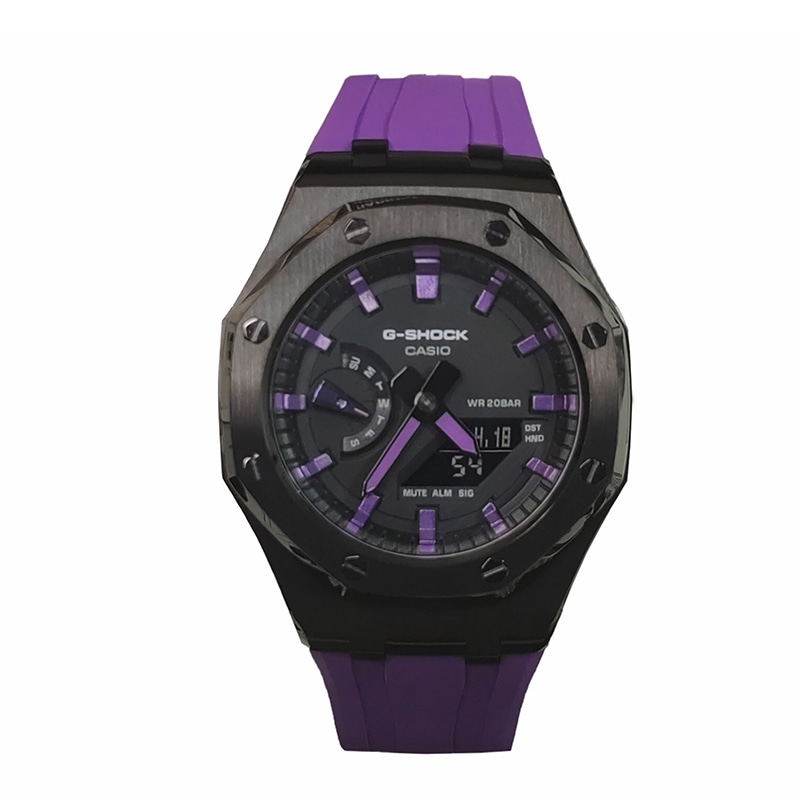 CASIO/卡西欧 Casio GA-2100 Black Purple Samurai