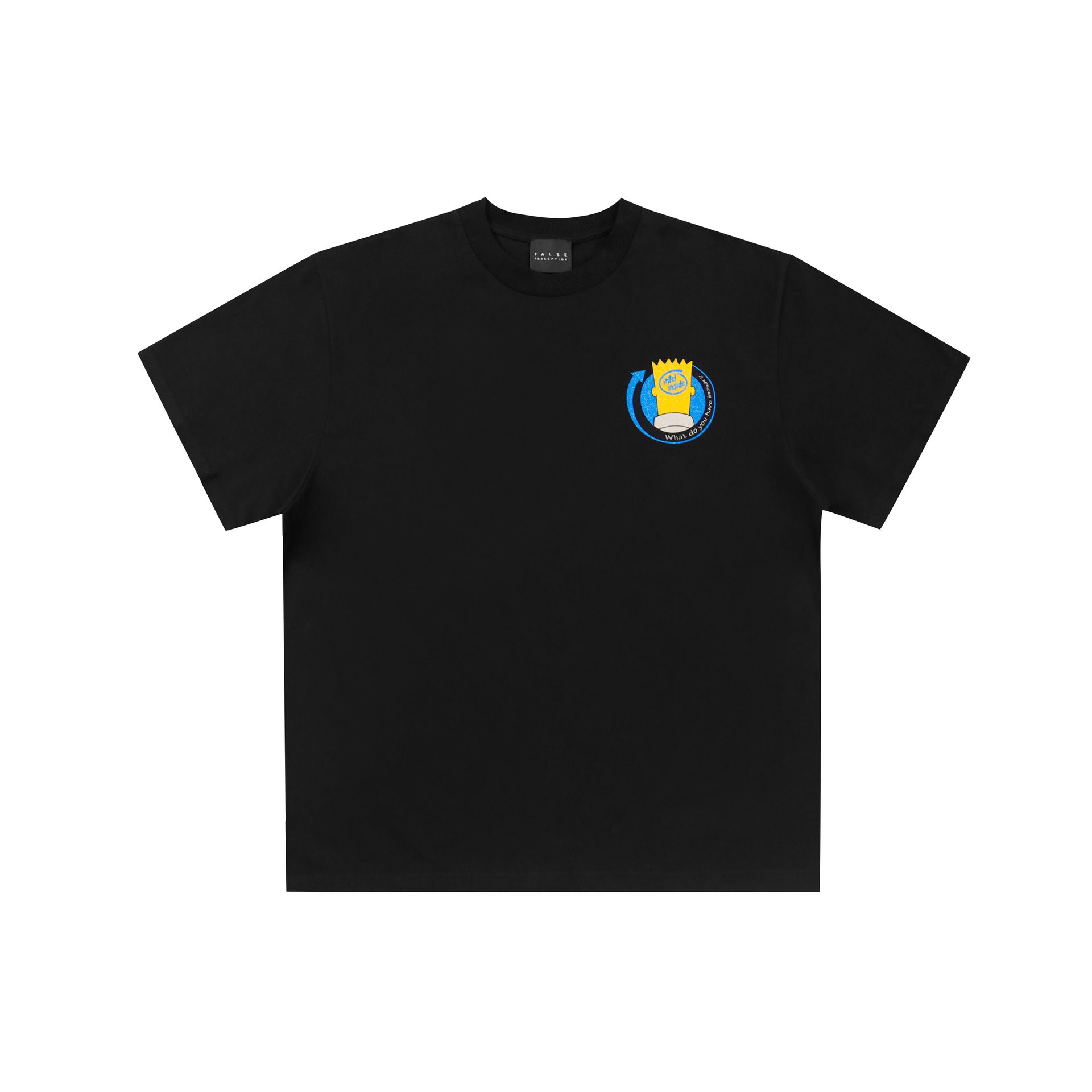 False Perception Graffiti Print Tee Black