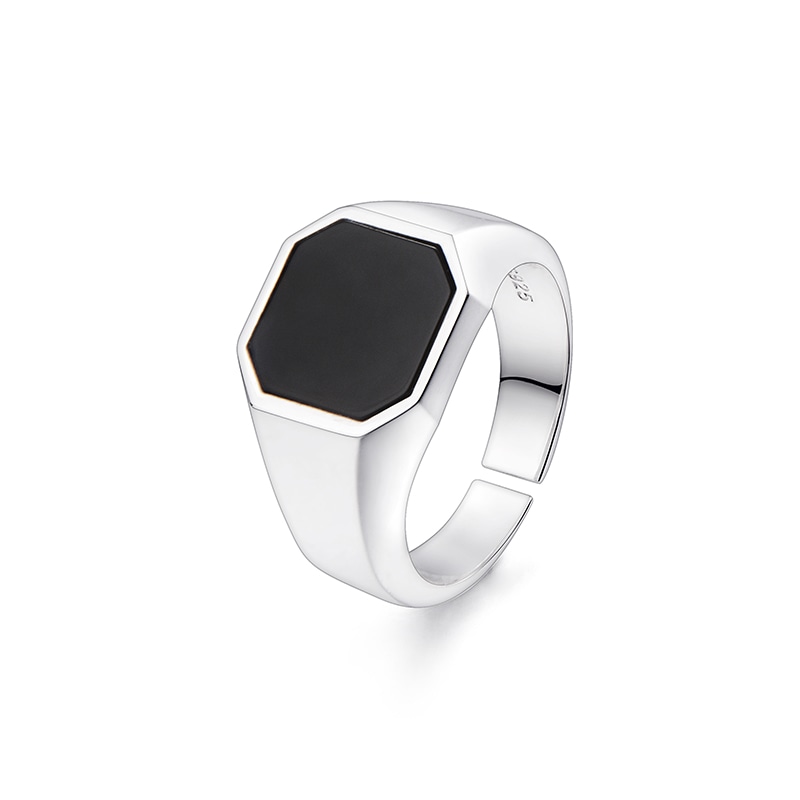 IDEAGEMER Adjustable 925 Silver Ring