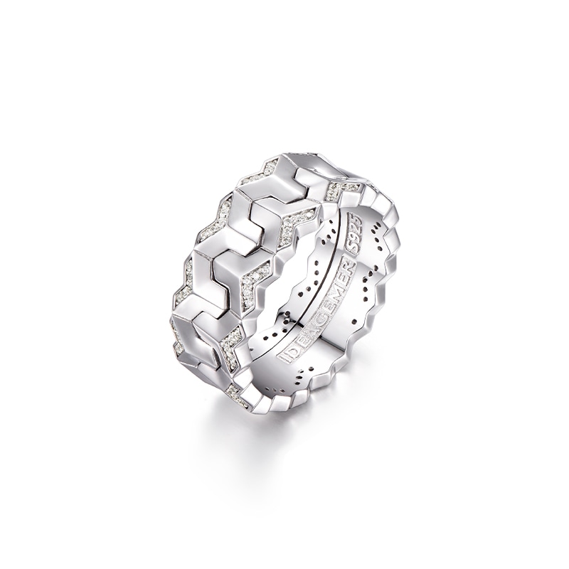 IDEAGEMER 925 Silver Ring