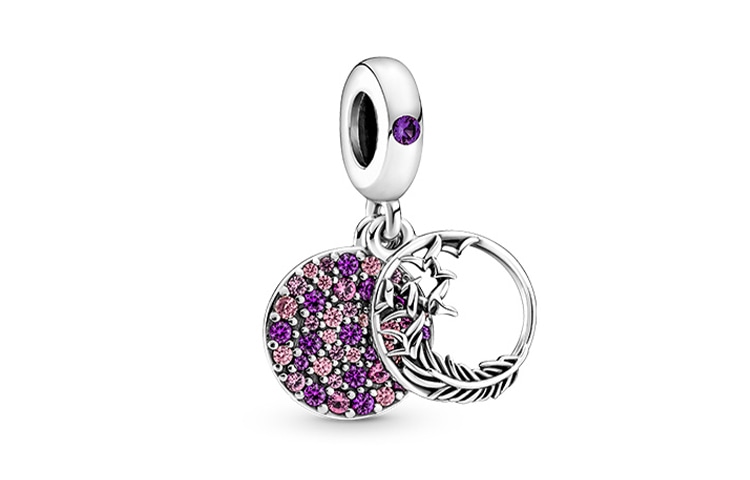 Pandora/潘多拉 Pandora Pavé Feather Charm Multicolor