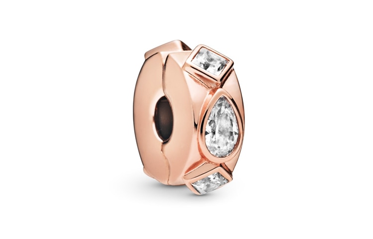 Pandora/潘多拉 Pandora Geometric Clip Rose Gold