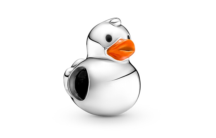 Pandora/潘多拉 Pandora Rubber Duck Charm Silver
