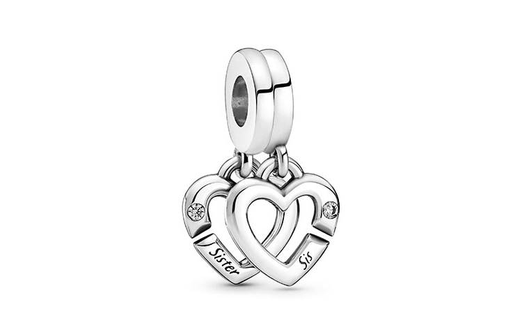 Pandora/潘多拉 Pandora Heart Alphabet Pendant 925 Silver