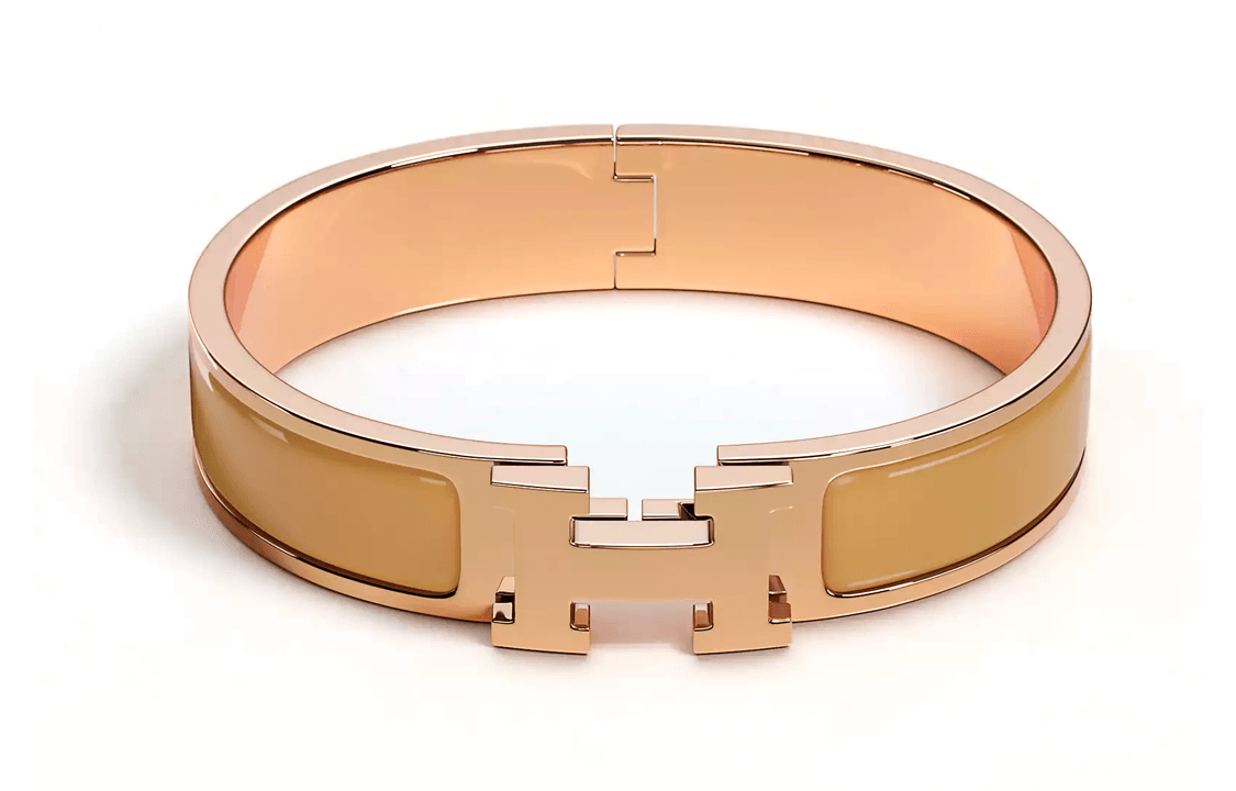 HERMES/爱马仕 Hermes Enamel Bracelet Rose Gold