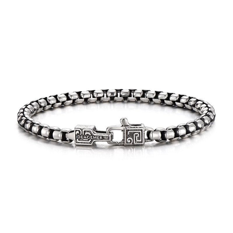 IDEAGEMER Vintage 925 Silver Bracelet