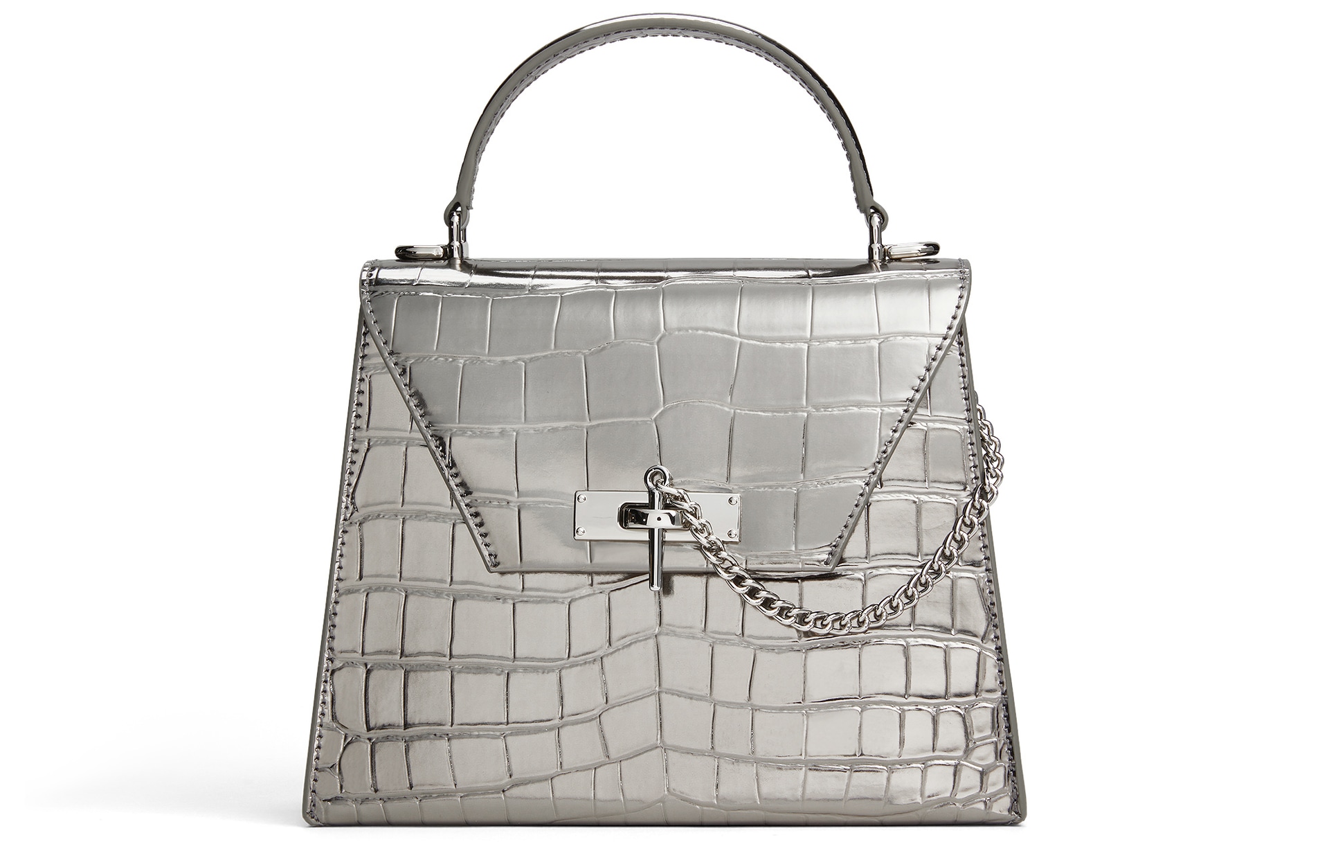CHARLES&KEITH Charles & Keith Kelly Bag Small Tin Grey
