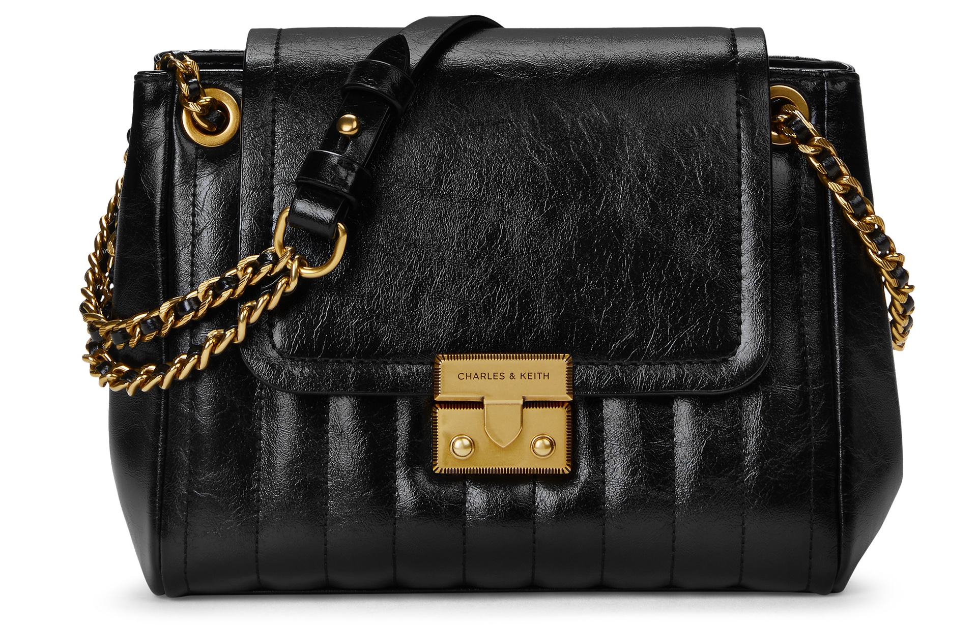 CHARLES&KEITH CHARLESKEITH ck 24 PU BlackBurgundy