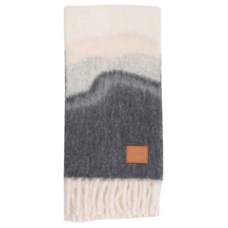 LOEWE Puzzle Wool Scarf Light Brown