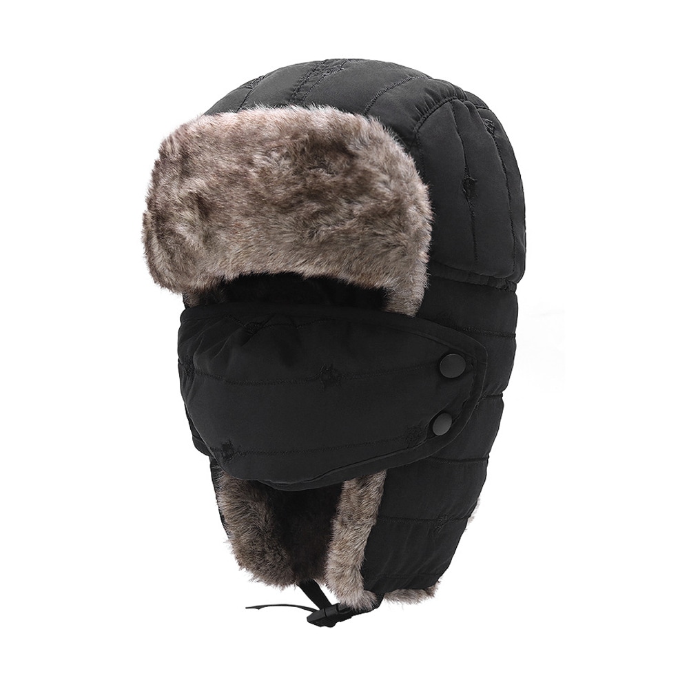 白卷BAIJUAN BAIJUAN Winter Warm Detachable Mask Earflap Hat
